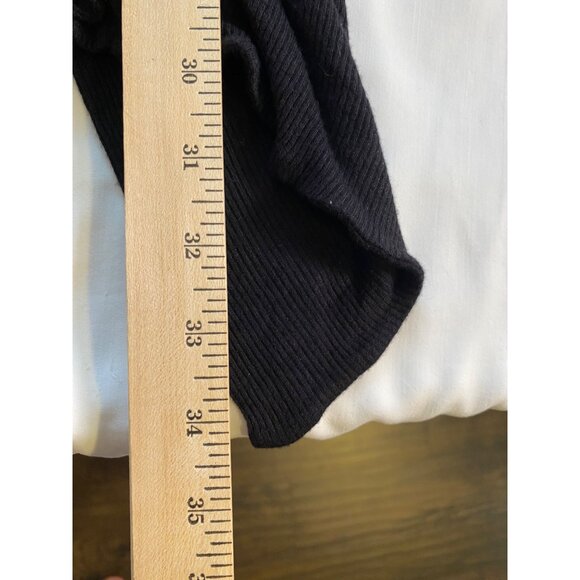 Cache Cardigan Womens M Black Draped Asymmetric Hem Lightweight Lagenlook Preppy - Picture 6 of 8